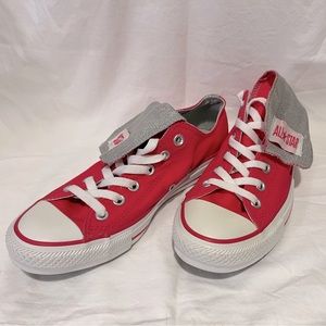 Hot Pink and Silver Converse